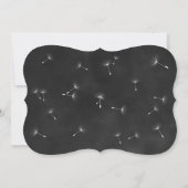 Floral Chalkboard Wedding Invitation (Munt) Kaart (Achterkant)