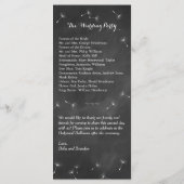 Floral Chalkboard Wedding Programma Programmakaart (Achterkant)