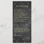 Floral Chalkboard Wedding Programme (geel) Programmakaart (Achterkant)