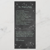 Floral Chalkboard Wedding Programme (mint) Programmakaart (Achterkant)