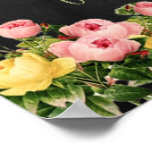  Floral Chalkboard Wedding Welkomstteken Poster (Hoek)