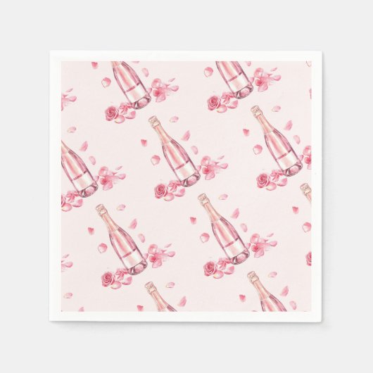  Floral Champagne | Bridal Shower Brunch Servet (Voorkant)