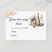 Floral Champagne Vrijgezellenfeest bruiloft spel Informatiekaartje (Voorkant)