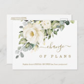 Floral Change of Plans Vrijgezellenfeest Postponed Briefkaart (Voorkant / Achterkant)
