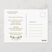 Floral Change of Plans Vrijgezellenfeest Postponed Briefkaart (Achterkant)