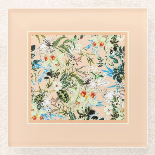  Floral Charm Glazen Onderzetter (Voorkant)