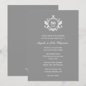 Floral Charm Jubileum of Birthday Invitation - Kaart (Voorkant / Achterkant)