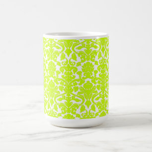 Floral Chartreuse Damask Mok