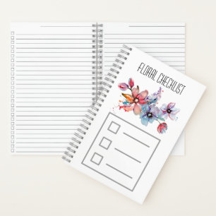 Floral checklist notitieboek