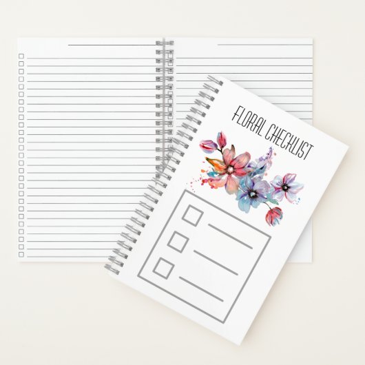 Floral checklist notitieboek (Binnen)