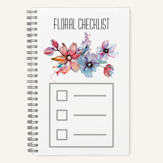 Floral checklist notitieboek (Voorkant)