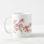 Floral Cherry Blosbezroze White Koffiemok (Links)