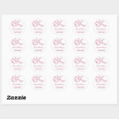 Floral Cherry Blosbezroze White Ronde Sticker (Vel)