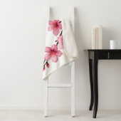 Floral Cherry Blosbezroze White Sherpa Deken (In situ)