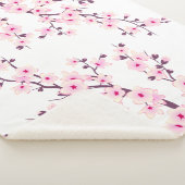 Floral Cherry Blosbezroze White Sherpa Deken (3/4)