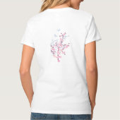 Floral Cherry Blosbezroze White T-shirt (Achterkant)