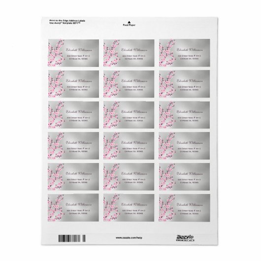 Floral Cherry Blossingroze Silver Label (Full Sheet)