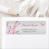 Floral Cherry Blossom Baby shower Etiket (Insitu)