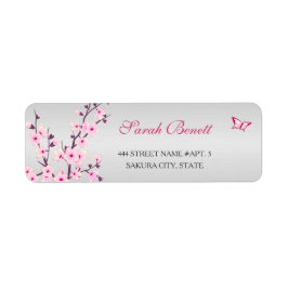 Floral Cherry Blossom Baby shower Etiket
