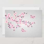 Floral Cherry Blossom Baby shower Hartelijk dank Kaart (Achterkant)