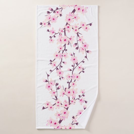 Floral Cherry Blossom Badhanddoek (Badhanddoek)