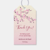 Floral Cherry Blossom Bedankt Cadeaulabel (Voorkant)