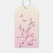 Floral Cherry Blossom Bedankt Cadeaulabel (Achterkant)