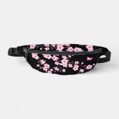 Floral Cherry Blossom Black Roze Monogram Heuptasje (Voorkant)