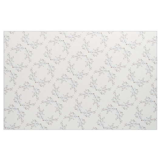 Floral Cherry Blossom Blue White Stof (Yard (91,4 cm))