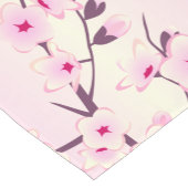 Floral Cherry Blossom Butterflies Pink Korte Tafelloper (Hoek)