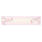 Floral Cherry Blossom Butterflies Pink Korte Tafelloper (Horizontaal)