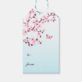 Floral Cherry Blossom Cadeaulabel (Voorkant)