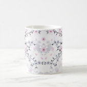 Floral Cherry Blossom Dusky Pink Mauve Koffiemok (Center)