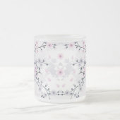 Floral Cherry Blossom Dusky Pink Mauve Matglas Koffiemok (Center)