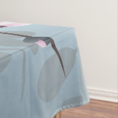 Floral Cherry Blossom Dusty Pink Blue Tafelkleed (Voorbeeld)