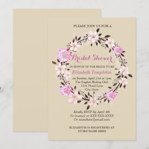 Floral Cherry Blossom en Clover Vrijgezellenfeest Kaart