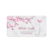 Floral Cherry Blossom Etiket (Voorkant)