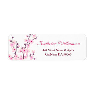 Floral Cherry Blossom   Etiket Baby shower
