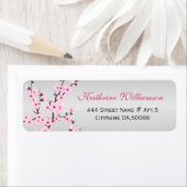 Floral Cherry Blossom Girl Baby shower Etiket (Insitu)