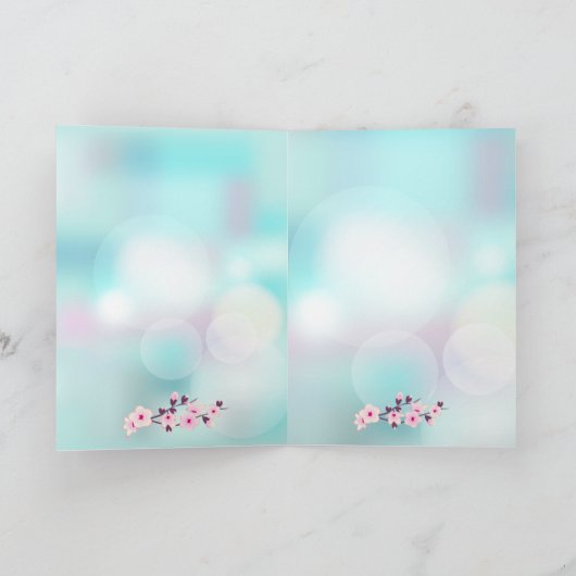 Floral Cherry Blossom Happy Moederdag Kaart (Binnen)