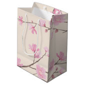 Floral Cherry Blossom Medium Cadeauzakje (Achterkant Gekanteld)