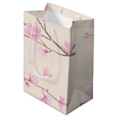 Floral Cherry Blossom Medium Cadeauzakje (Voorkant Gekanteld)