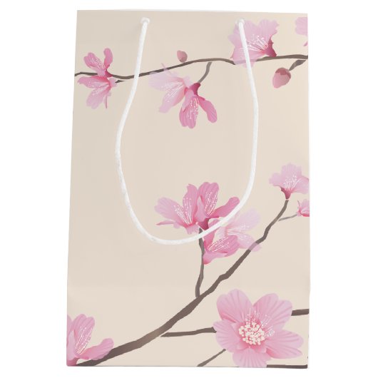 Floral Cherry Blossom Medium Cadeauzakje (Achterkant)