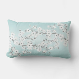 Floral Cherry Blossom Mint White Buitenkussen
