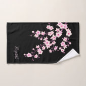 Floral Cherry Blossom Monogram Bath Bad Handdoek (Handdoek)