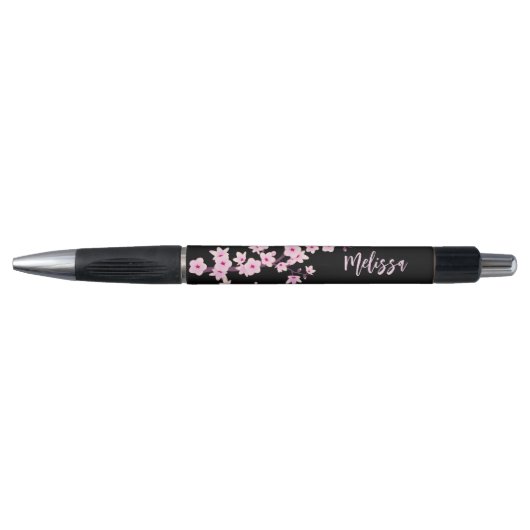 Floral Cherry Blossom Monogram Pen (Voorkant)