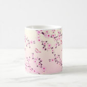 Floral Cherry Blossom Monogram Pink Girly Koffiemok (Center)