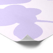 Floral Cherry Blossom Paars Poster (Hoek)