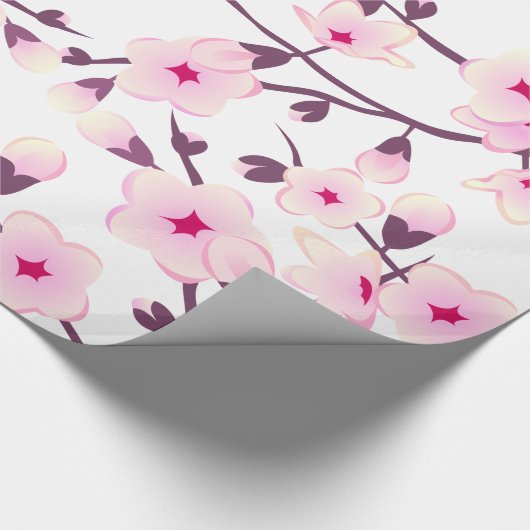 Floral Cherry Blossom Pattern Cadeaupapier (Hoek)