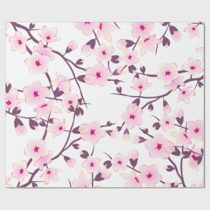 Floral Cherry Blossom Pattern Cadeaupapier